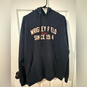 Size XL Wrigley Field Chicago Navy Hoodie Sweatshirt